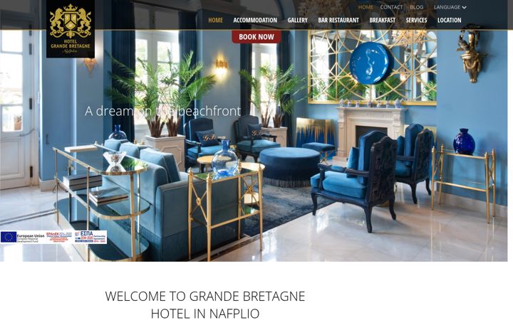 Screenshot of grandebretagne.com.gr