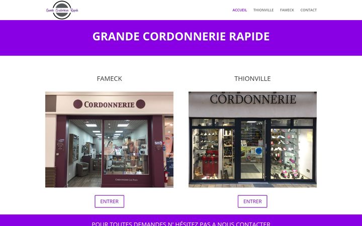 Screenshot of grandecordonnerierapide.fr