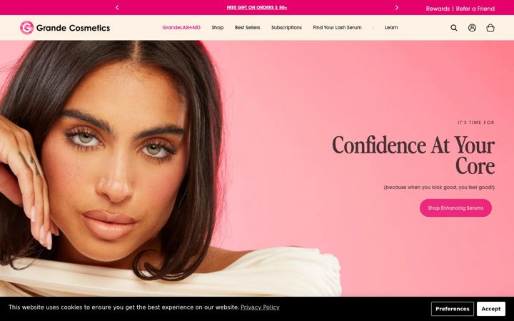 Screenshot of grandecosmetics.com