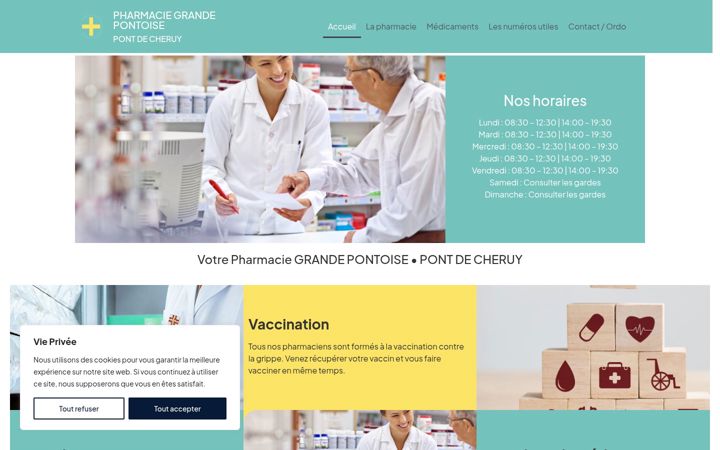Screenshot of grandepharmacie-pontoise.fr