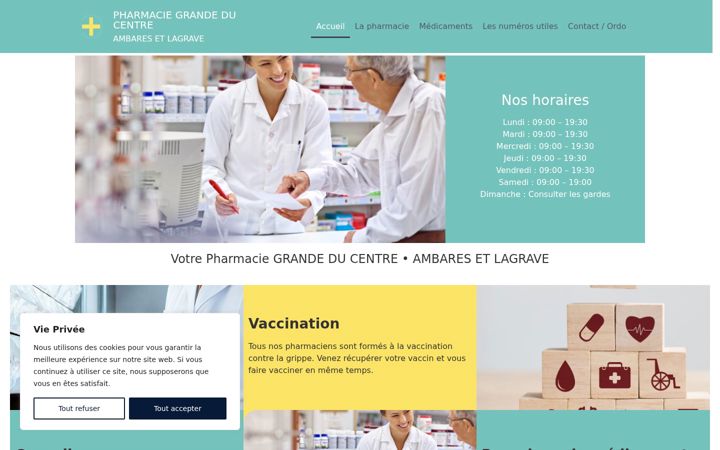 Screenshot of grandepharmacieducentre-33440.fr