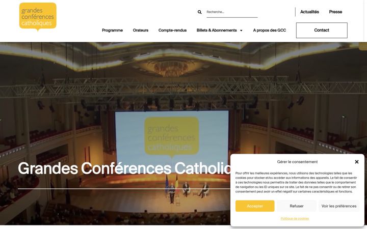 Screenshot of grandesconferences.be