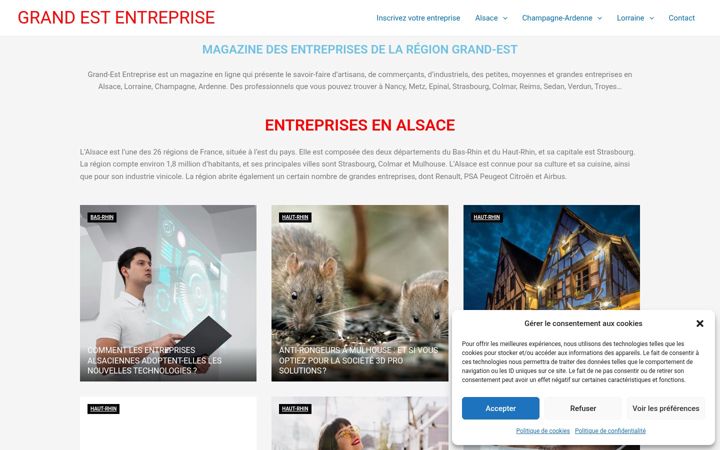 Screenshot of grandest-entreprise.fr