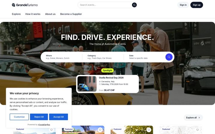 Screenshot of grandeturismo.net