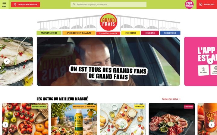 Screenshot of grandfrais.com