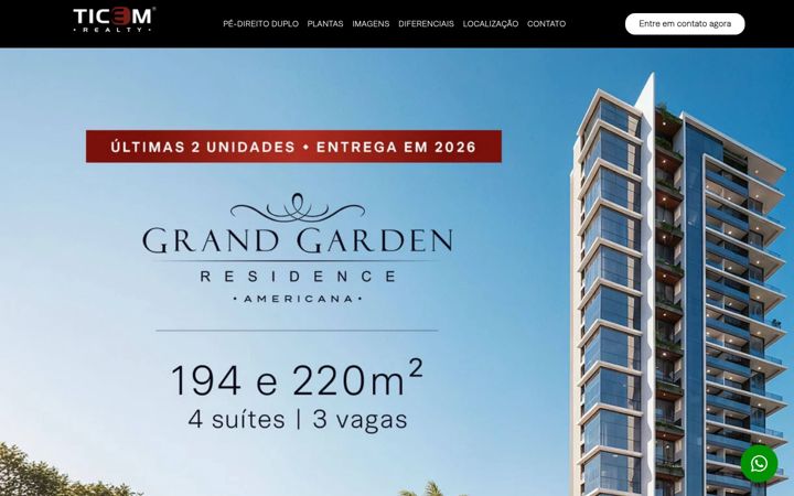 Screenshot of grandgardenamericana.com.br