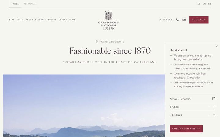 Screenshot of grandhotel-national.com