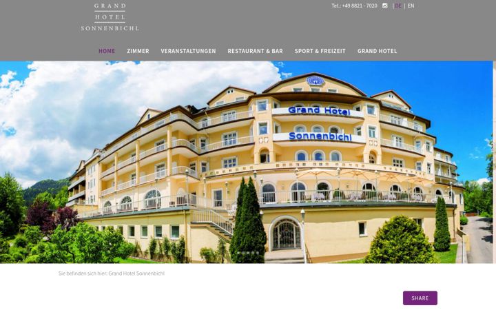 Screenshot of grandhotel-sonnenbichl.com