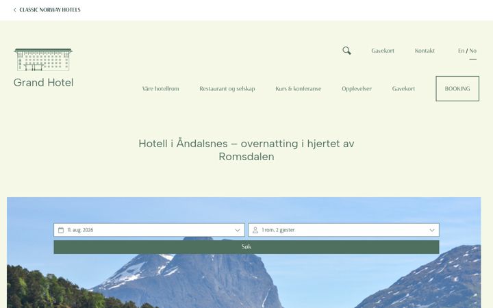 Screenshot of grandhotel.no