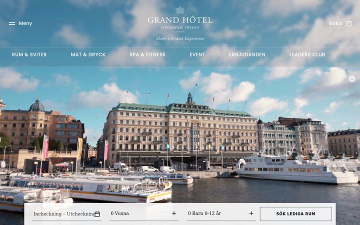 Screenshot of grandhotel.se