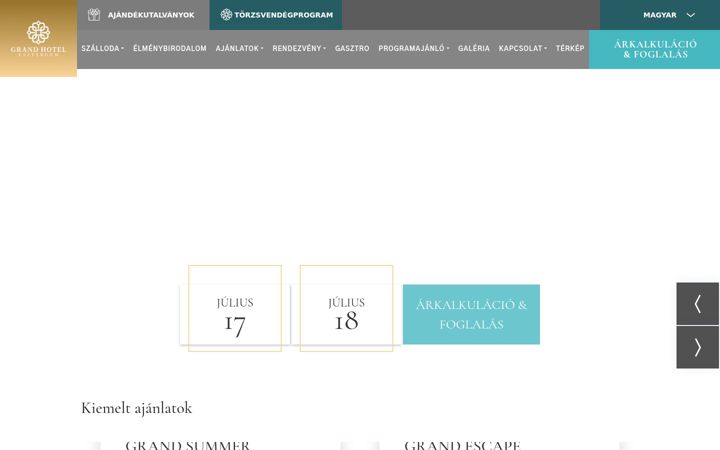 Screenshot of grandhotelesztergom.hu
