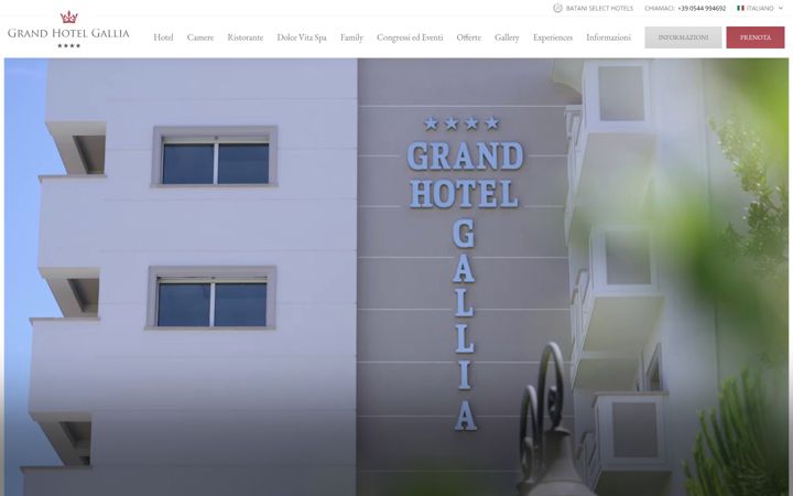 Screenshot of grandhotelgallia.com