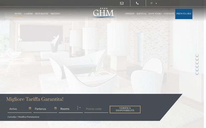 Captura de pantalla de grandhotelmattei.com