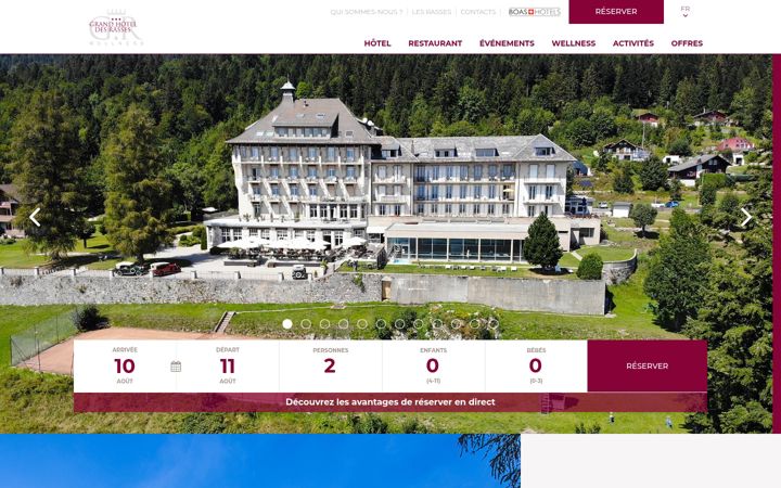 Screenshot of grandhotelrasses.ch