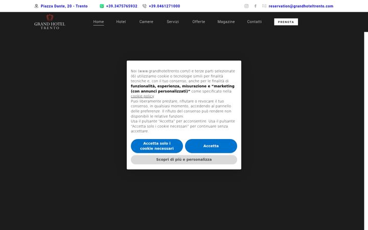 Screenshot of grandhoteltrento.com