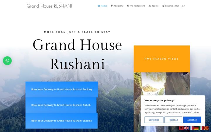 Screenshot of grandhouserushani.com