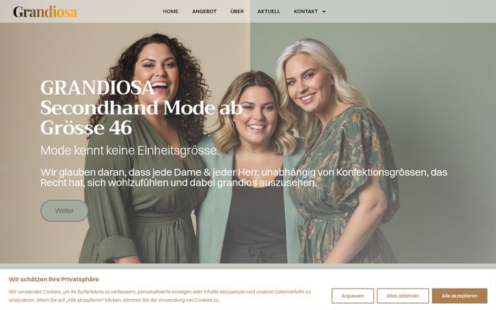 Screenshot of grandiosa.ch