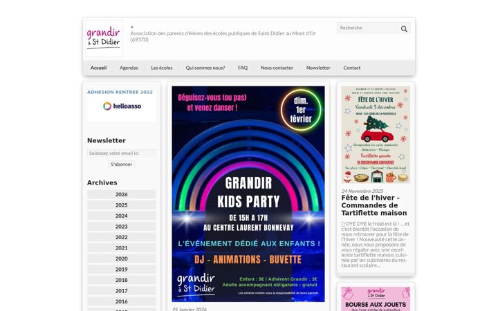 Screenshot of grandirasaintdidier.fr
