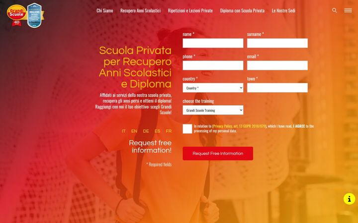 Screenshot of grandiscuole.net