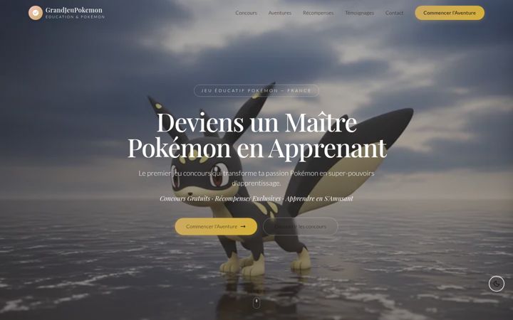 Screenshot of grandjeupokemon.fr
