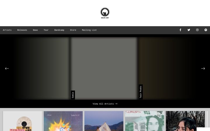 Screenshot of grandjurymusic.com