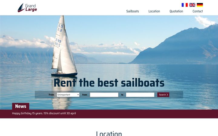 Screenshot of grandlarge.com
