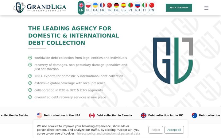 Screenshot of grandliga.com