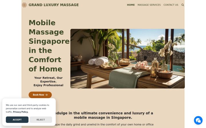 Екранна снимка на grandluxurymassage.com