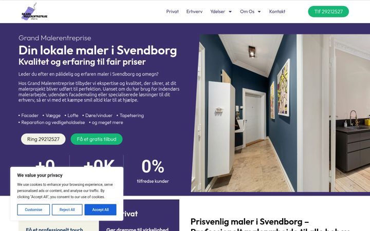 Screenshot of grandmaler.dk