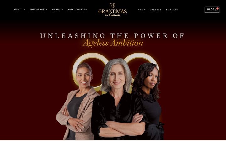 Screenshot of grandmasinbusiness.com