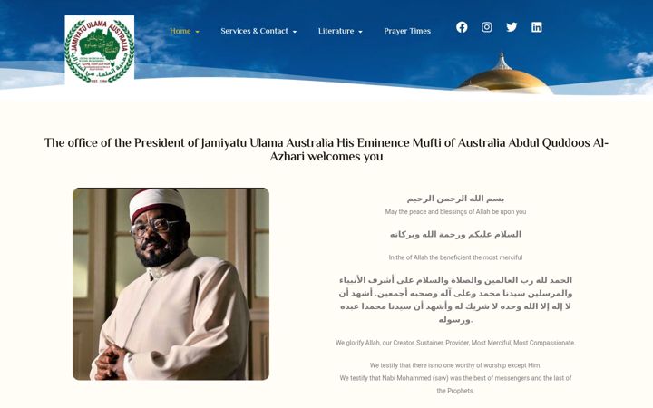 Screenshot of grandmufti.com.au