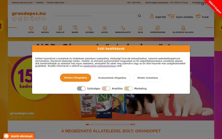 Screenshot of grandopet.hu