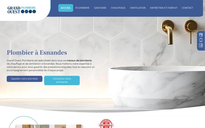Screenshot of grandouestplomberie.fr