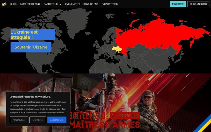 Screenshot of grandpied.fr