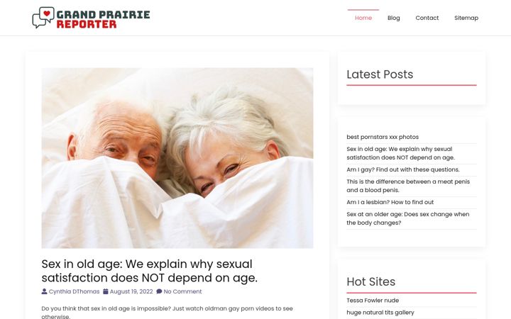 Screenshot of grandprairiereporter.com