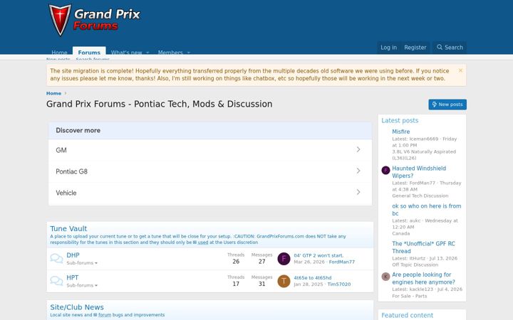 Екранна снимка на grandprixforums.com