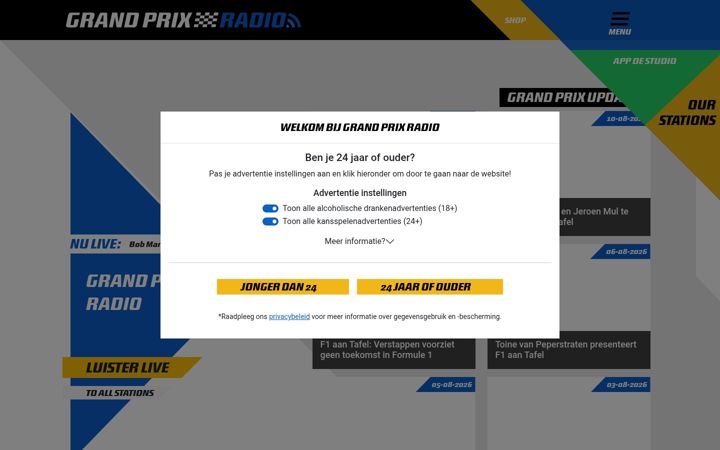 Screenshot of grandprixradio.nl