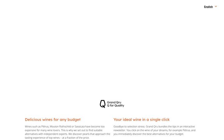 Screenshot of grandqru.com