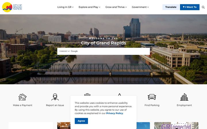 Screenshot of grandrapidsmi.gov
