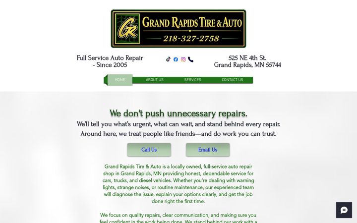 Screenshot of grandrapidstireandauto.com