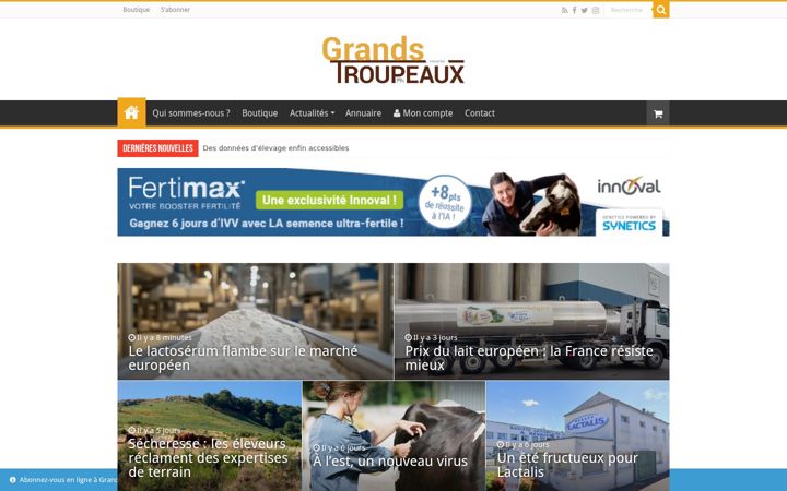 Screenshot of grands-troupeaux-mag.fr