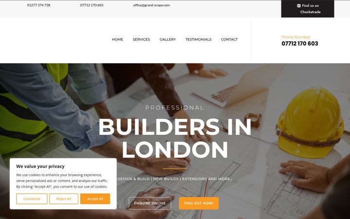 Screenshot of grandscopelimited.co.uk