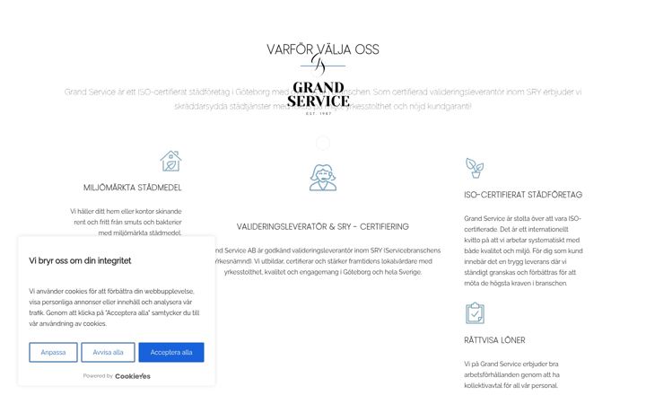 Screenshot of grandservice.se