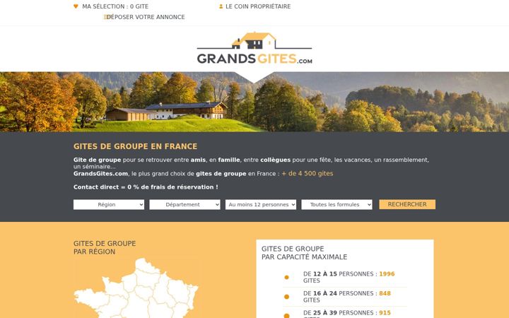 Screenshot di grandsgites.com