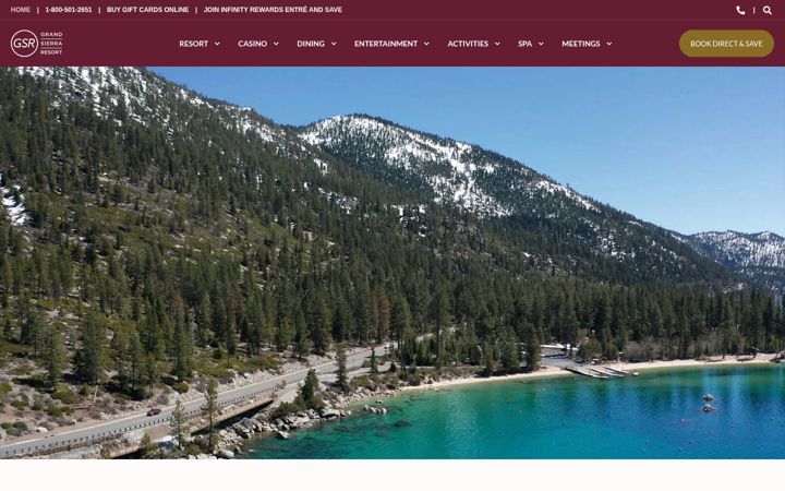 Screenshot of grandsierraresort.com