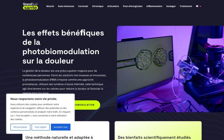 Screenshot of grandsudsante.com