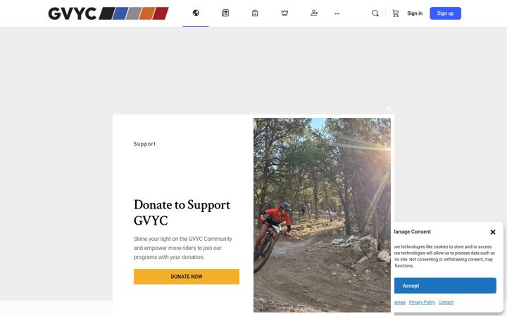Screenshot of grandvalleymtb.org