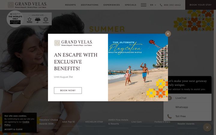 Screenshot of grandvelas.com