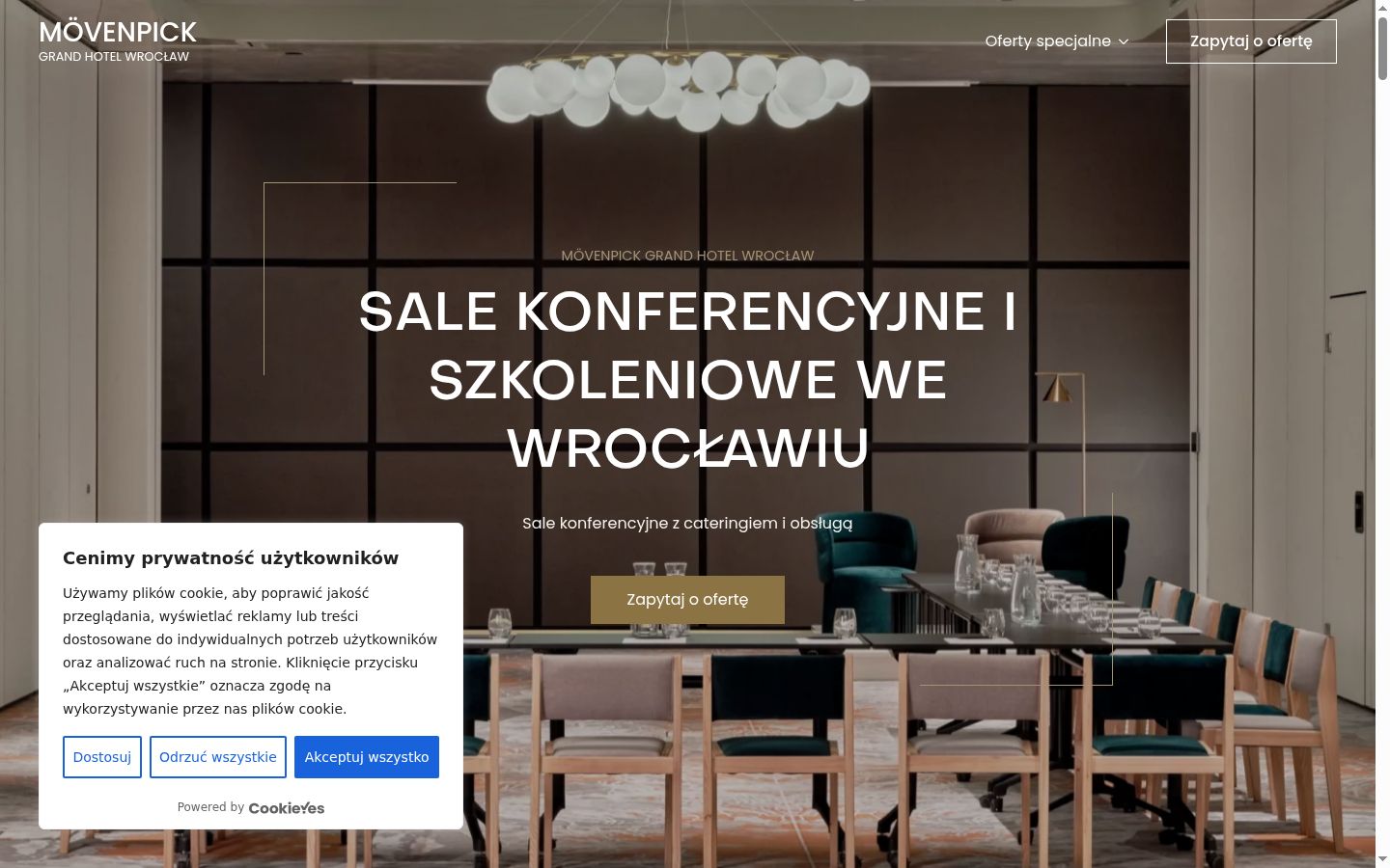 Snimka zaslona bannera za privolu prikazanog prije bilo kakve interakcije