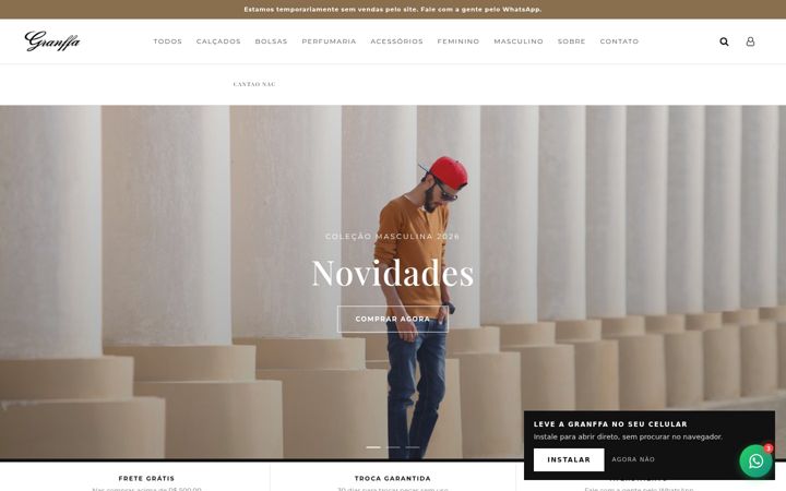 Screenshot of granffa.com.br